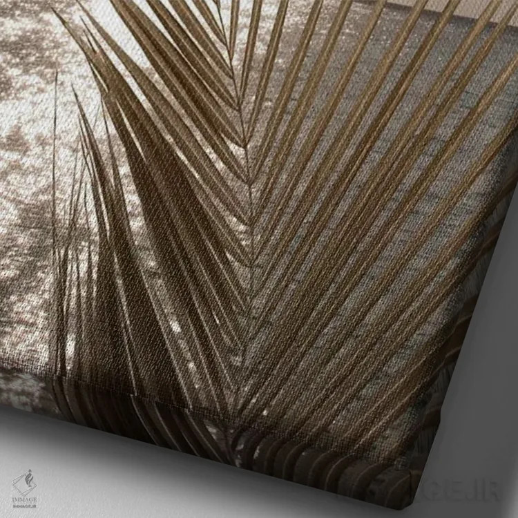 تابلو رویای سرخوشی غروب اقیانوس کارائیب I اثر هنر آنیتا و بلا - نمای نزدیک بافت بوم