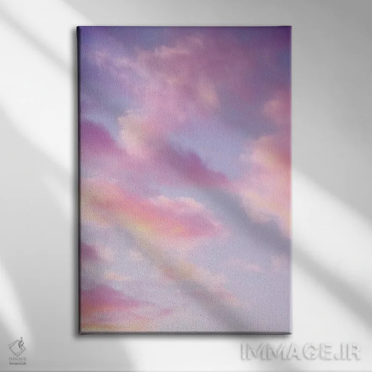 تابلو ابرهای شگفتانگیز II اثر هنر آنیتا و بلا - نمای روبهرو روی دیوار