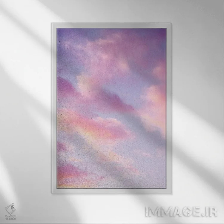 تابلو ابرهای شگفتانگیز II اثر هنر آنیتا و بلا - نمای قابدار سفید