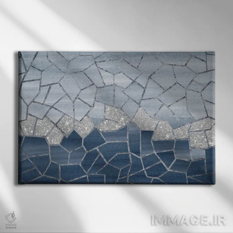 تابلو موزاییک هندسی براق III اثر هنر آنیتا و بلا - نمای روبهرو روی دیوار