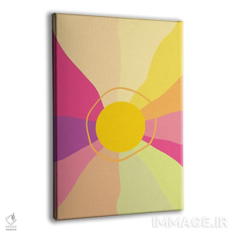 تابلو طلوع رترو براق I اثر هنر آنیتا و بلا - نمای پرسپکتیو محصول