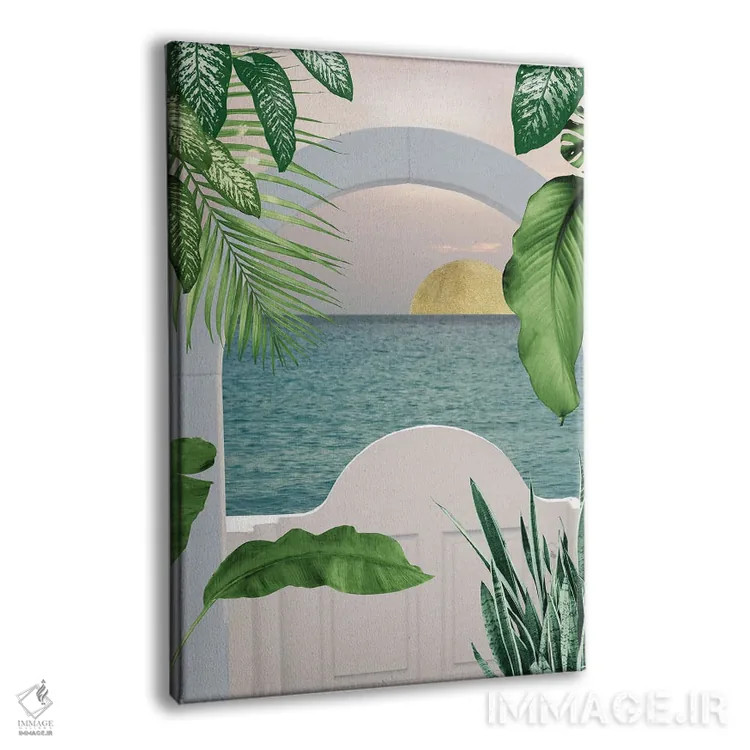 تابلو سانتورینی در ملاقات کوراسائو I (کوراسائو: جزیرهای در دریای کارائیب) اثر هنر آنیتا و بلا - نمای پرسپکتیو محصول