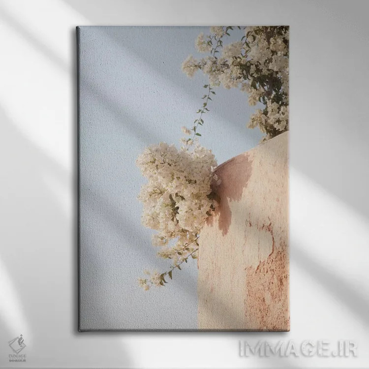 تابلو رویای زیبایی اویای سانتورینی IV (محلهای در سانتورینی) اثر هنر آنیتا و بلا - نمای روبهرو روی دیوار