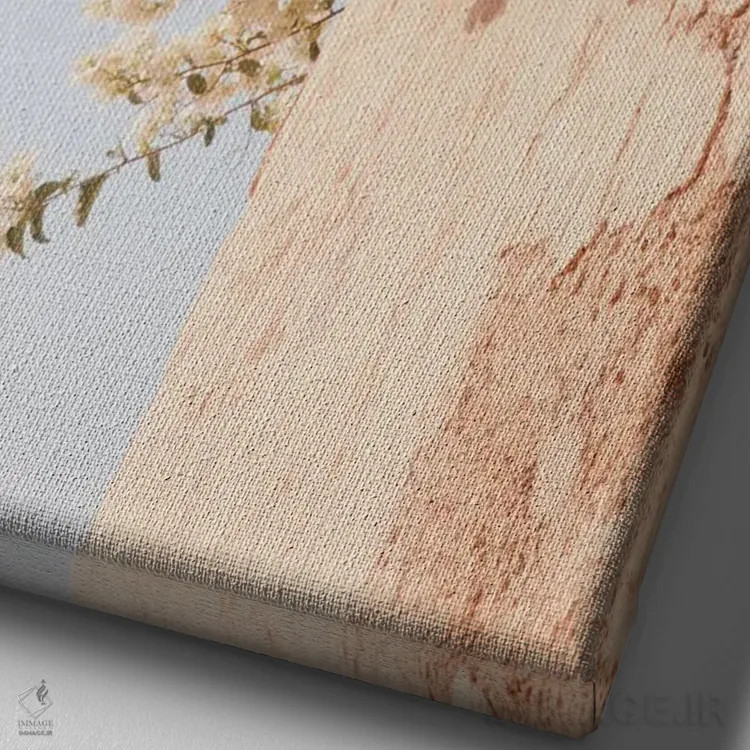 تابلو رویای زیبایی اویای سانتورینی IV (محلهای در سانتورینی) اثر هنر آنیتا و بلا - نمای نزدیک بافت بوم