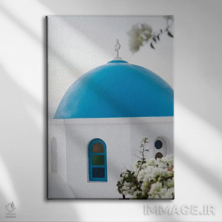 تابلو اویای سانتورینی یونان I (محلهای در سانتورینی) اثر هنر آنیتا و بلا - نمای روبهرو روی دیوار