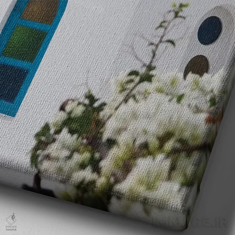 تابلو اویای سانتورینی یونان I (محلهای در سانتورینی) اثر هنر آنیتا و بلا - نمای نزدیک بافت بوم