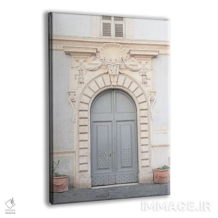 تابلو درِ آبی ملایم در تراستوره رم یک اثر هنر آنیتا و بلا - نمای پرسپکتیو محصول