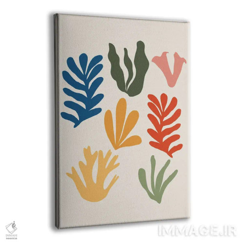 تابلو الگوی انتزاعی علف دریایی یک اثر هنر آنیتا و بلا - نمای پرسپکتیو محصول