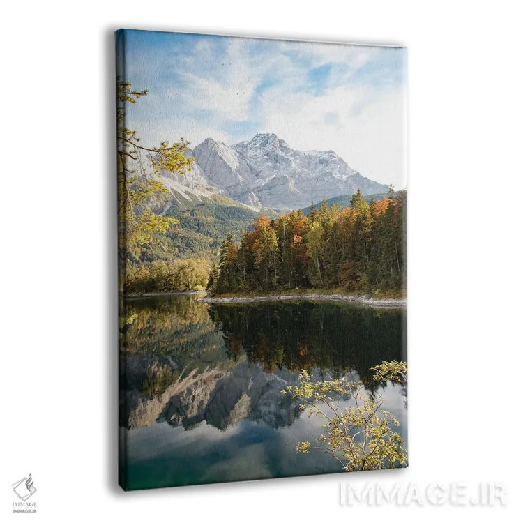 تابلو سعادت دریاچه کوهستانی یک اثر هنر آنیتا و بلا - نمای پرسپکتیو محصول