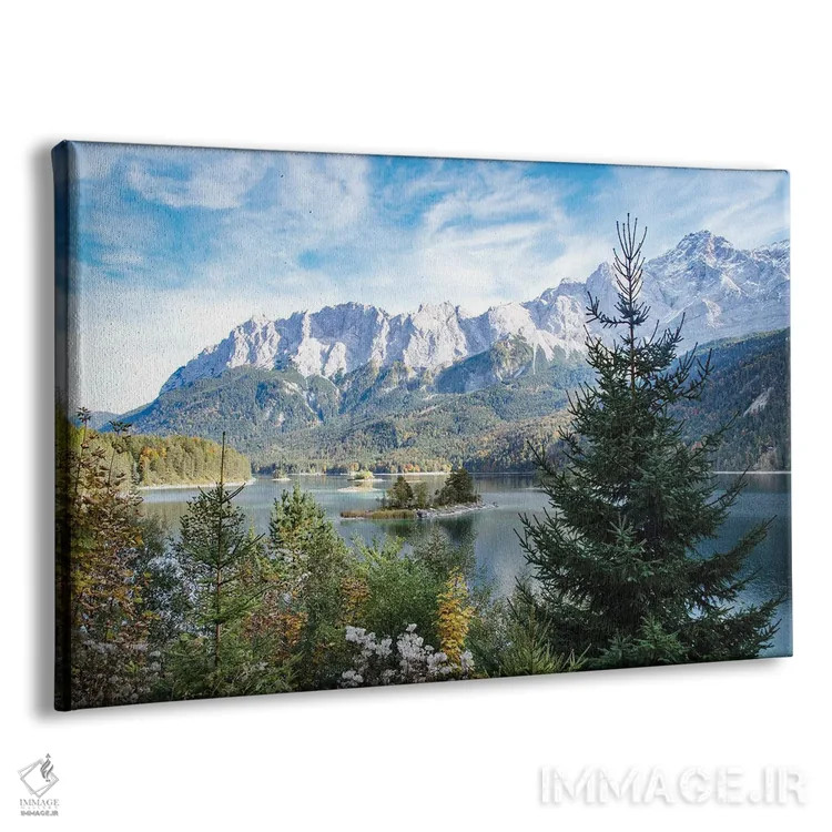 تابلو سعادت دریاچه کوهستانی چهارم اثر هنر آنیتا و بلا - نمای پرسپکتیو محصول