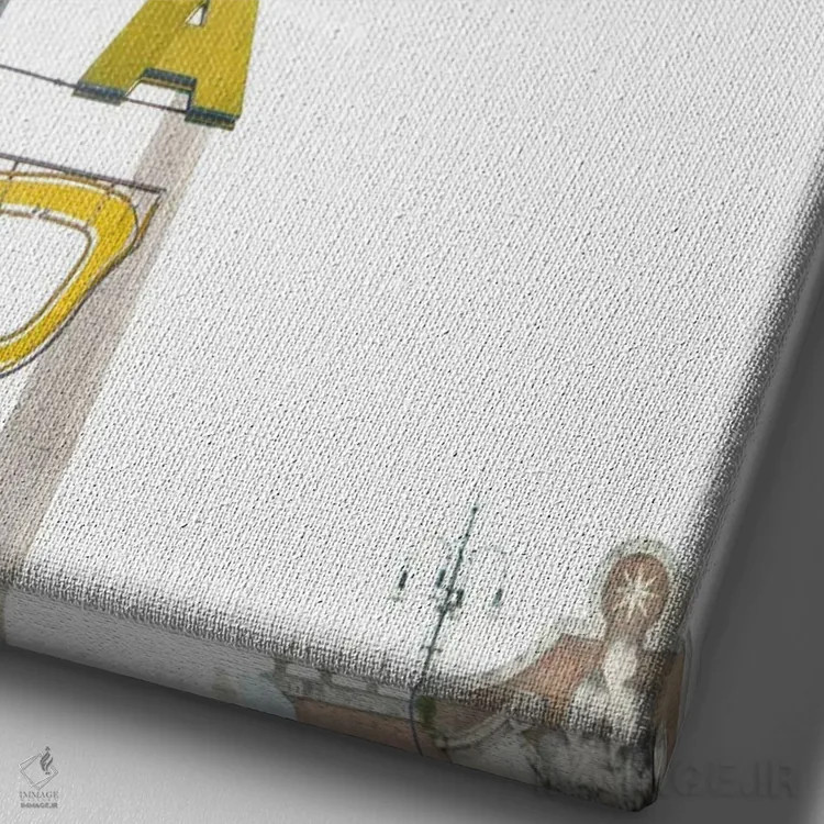 تابلو تابلوی اتیکا در رم یک (تابلوی مغازه) اثر هنر آنیتا و بلا - نمای نزدیک بافت بوم