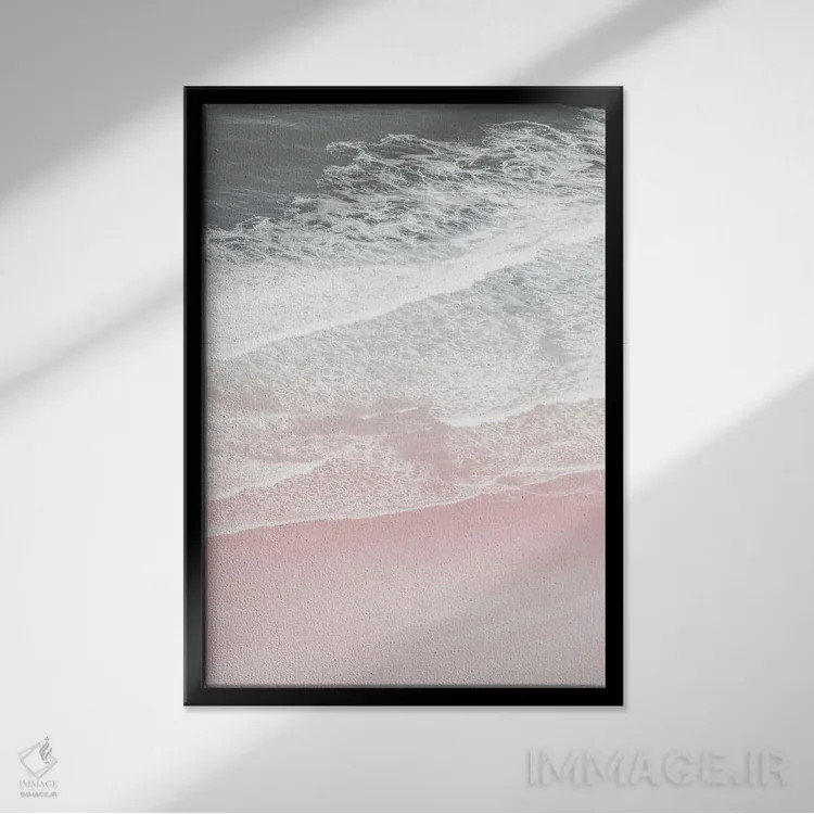 تابلو زیبایی اقیانوس اطلس (نمای هوایی) شانزدهم اثر هنر آنیتا و بلا - نمای قابدار مشکی