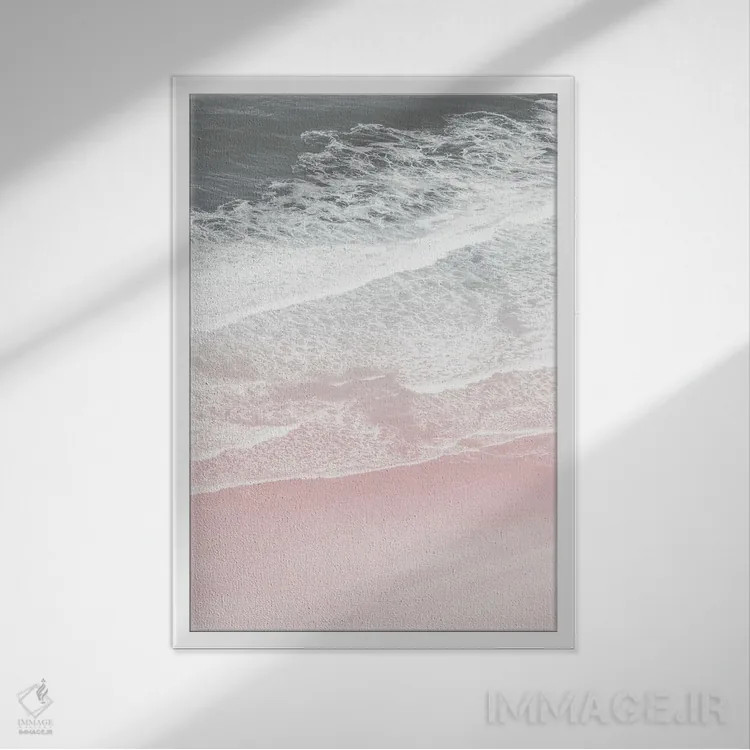 تابلو زیبایی اقیانوس اطلس (نمای هوایی) شانزدهم اثر هنر آنیتا و بلا - نمای قابدار سفید