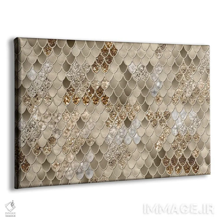 تابلو شکوه فلس پری دریایی (درخشش مصنوعی) اثر هنر آنیتا و بلا - نمای پرسپکتیو محصول