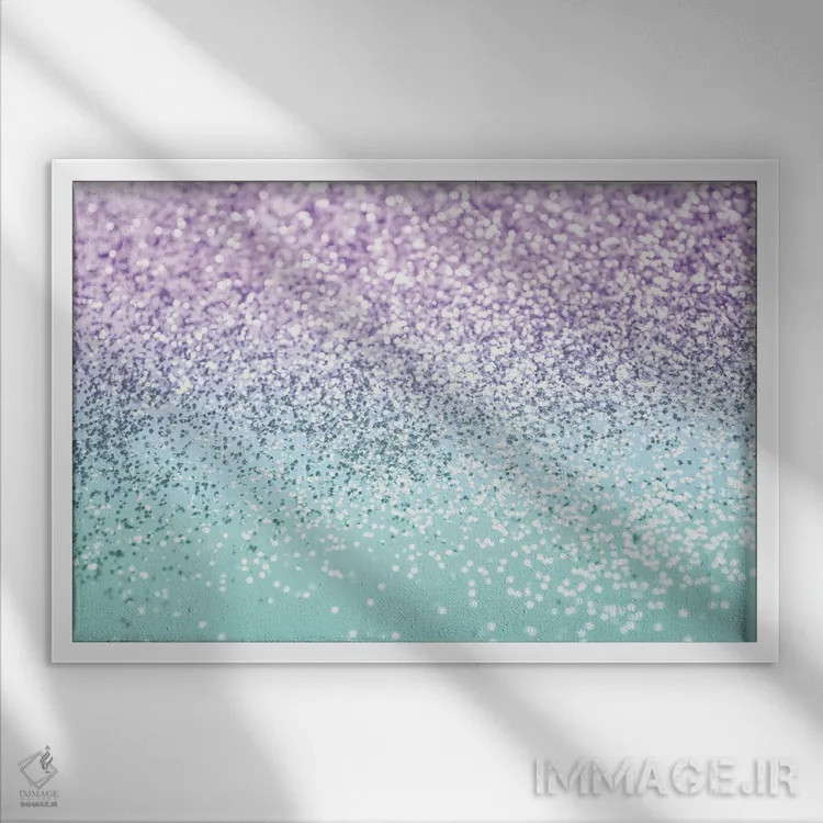 تابلو درخشش دختران پری دریایی دوم (درخشش مصنوعی) اثر هنر آنیتا و بلا - نمای قابدار سفید