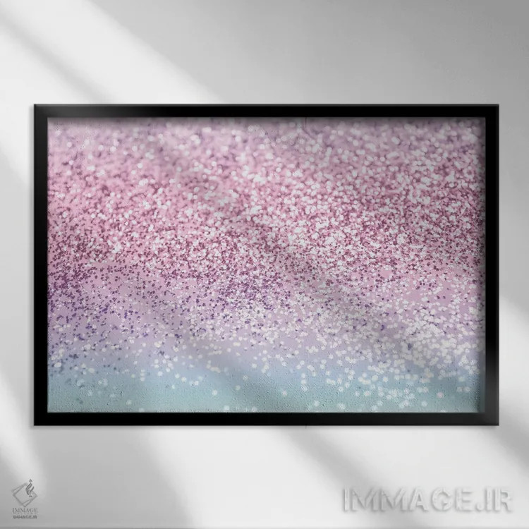 تابلو درخشش دختران تکشاخ (درخشش مصنوعی) اثر هنر آنیتا و بلا - نمای قابدار مشکی