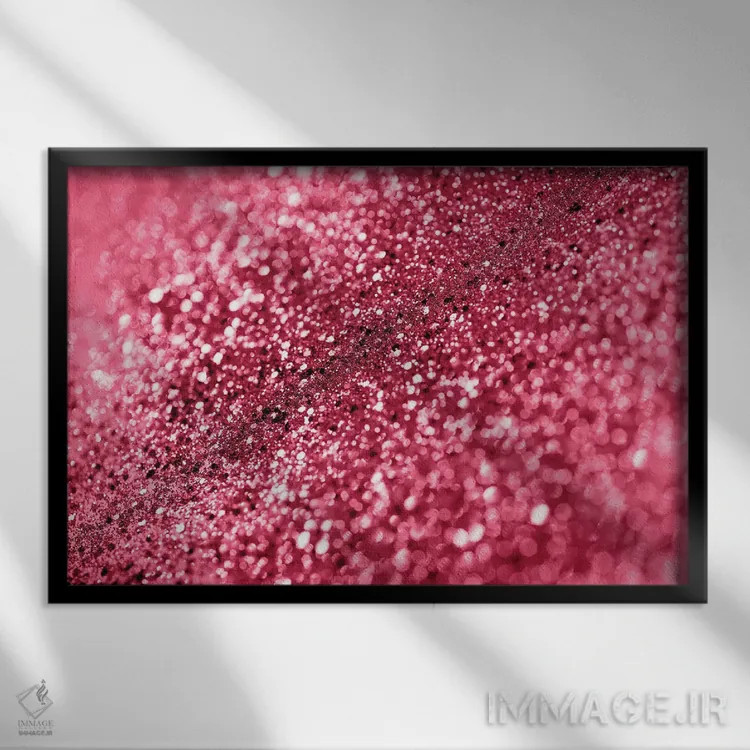 تابلو درخشش بوکه ماجنتا ویوا (درخشش مصنوعی) اثر هنر آنیتا و بلا - نمای قابدار مشکی