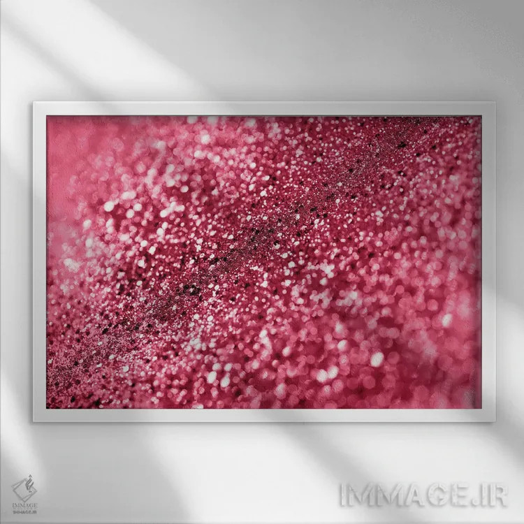 تابلو درخشش بوکه ماجنتا ویوا (درخشش مصنوعی) اثر هنر آنیتا و بلا - نمای قابدار سفید