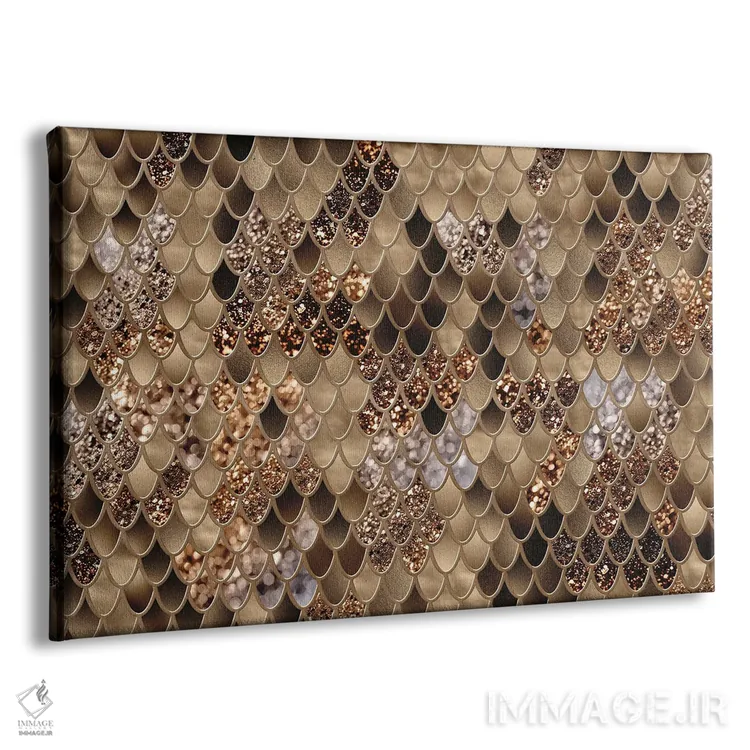 تابلو شکوه فلس پری دریایی سوم (درخشش مصنوعی) اثر هنر آنیتا و بلا - نمای پرسپکتیو محصول