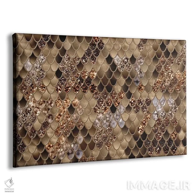 تابلو شکوه فلس پری دریایی سوم (درخشش مصنوعی) اثر هنر آنیتا و بلا - نمای پرسپکتیو محصول
