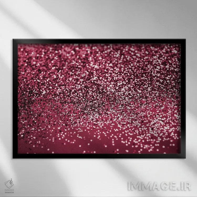 تابلو درخشش خانم ماجنتا ویوا اثر هنر آنیتا و بلا - نمای قابدار مشکی