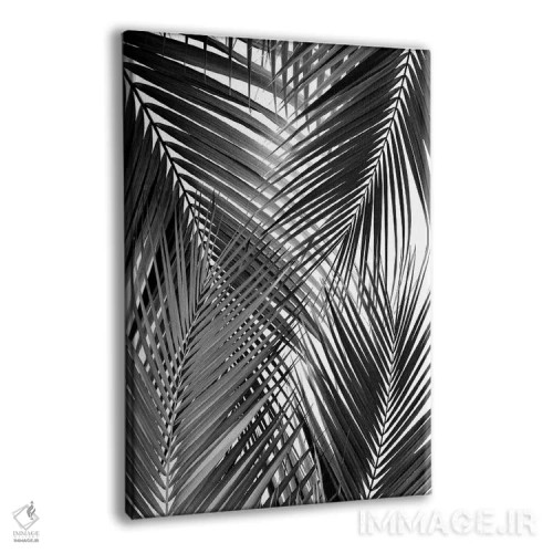 تابلو رویای برگ نخلهای سیاه اثر هنر آنیتا و بلا - نمای پرسپکتیو محصول