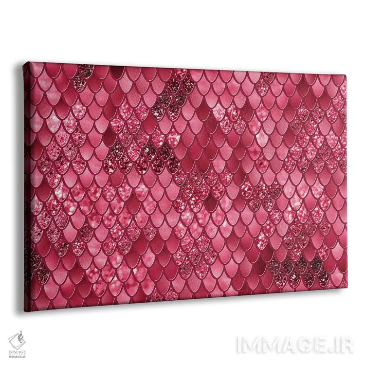 تابلو شکوه فلس پری دریایی دوم (درخشش مصنوعی) اثر هنر آنیتا و بلا - نمای پرسپکتیو محصول