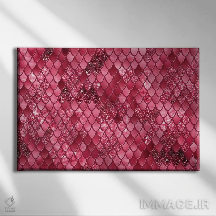 تابلو شکوه فلس پری دریایی دوم (درخشش مصنوعی) اثر هنر آنیتا و بلا - نمای روبهرو روی دیوار