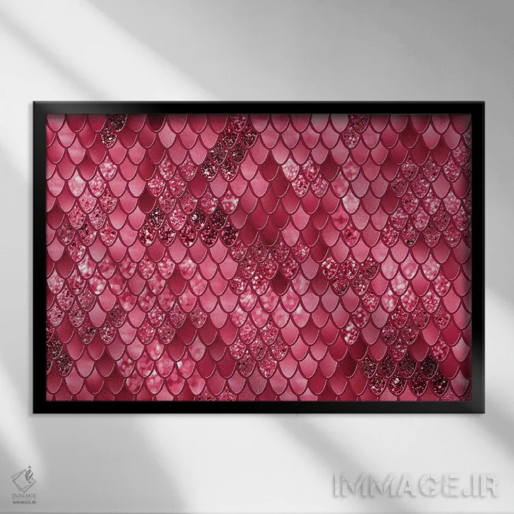 تابلو شکوه فلس پری دریایی دوم (درخشش مصنوعی) اثر هنر آنیتا و بلا - نمای قابدار مشکی
