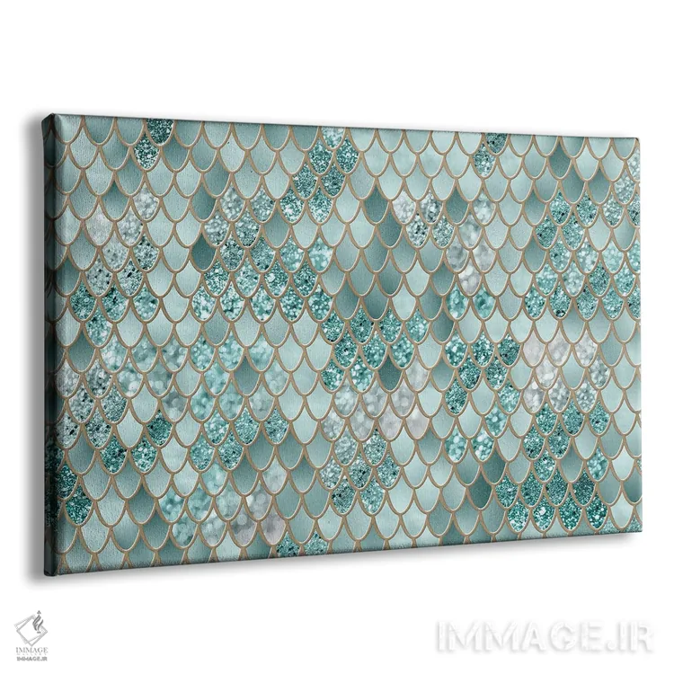 تابلو شکوه فلس پری دریایی چهارم (درخشش مصنوعی) اثر هنر آنیتا و بلا - نمای پرسپکتیو محصول