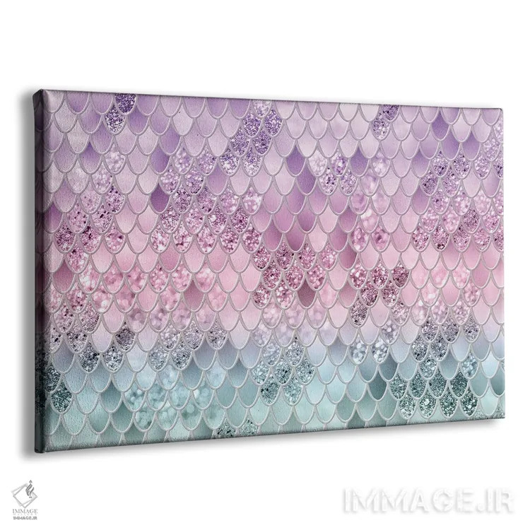 تابلو فلس درخشان پری دریایی ۲A (درخشش مصنوعی) اثر هنر آنیتا و بلا - نمای پرسپکتیو محصول