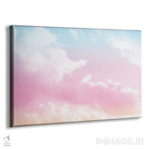 تابلو ابرهای پاستلی رؤیایی اثر هنر آنیتا و بلا - نمای پرسپکتیو محصول