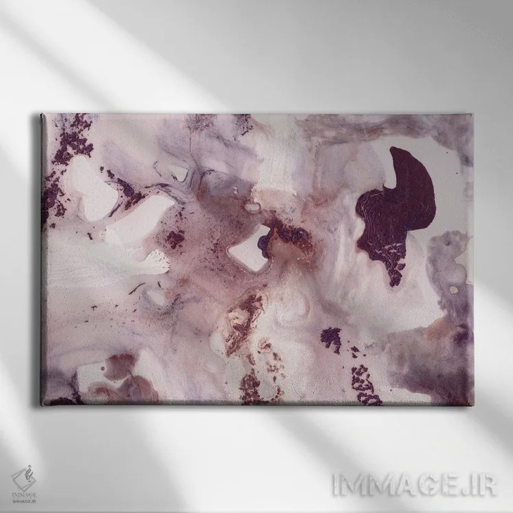 تابلو شکوه مرمر جوهر آلوئی و رزگلد اثر هنر آنیتا و بلا - نمای روبهرو روی دیوار