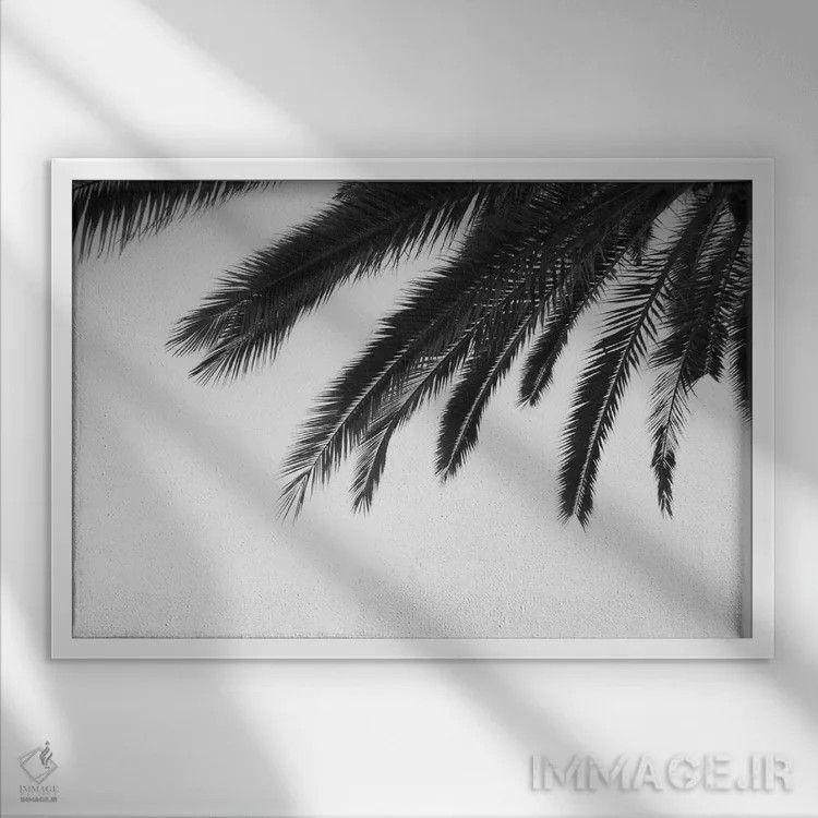 تابلو نخلهای رؤیایی دوم اثر هنر آنیتا و بلا - نمای قابدار سفید