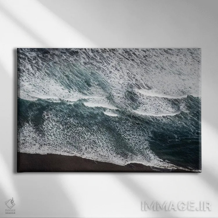 تابلو نمای هوایی اقیانوس اطلس اثر هنر آنیتا و بلا - نمای روبهرو روی دیوار