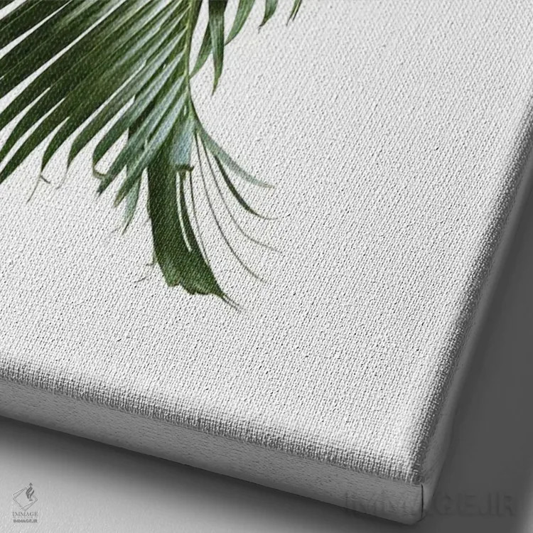 تابلو ظرافت برگ نخل دوم اثر هنر آنیتا و بلا - نمای نزدیک بافت بوم