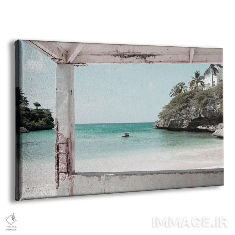 تابلو رویای ساحل لاگون آبی دوم اثر هنر آنیتا و بلا - نمای پرسپکتیو محصول
