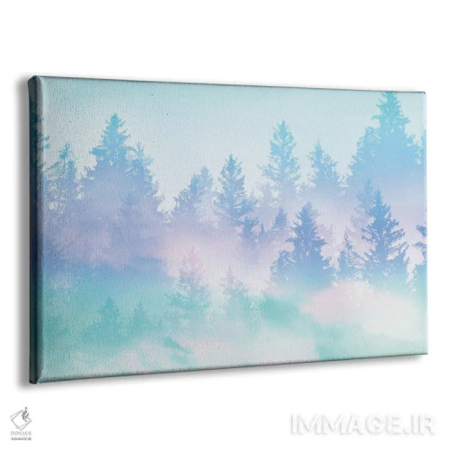 تابلو رویای جنگل پاستلی چهارم اثر هنر آنیتا و بلا - نمای پرسپکتیو محصول