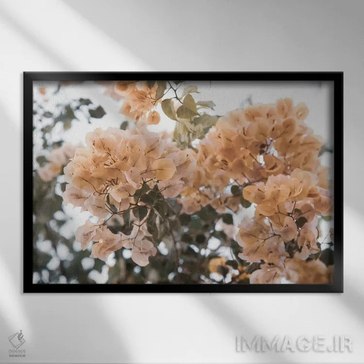تابلو رویای گل کاغذی اثر هنر آنیتا و بلا - نمای قابدار مشکی