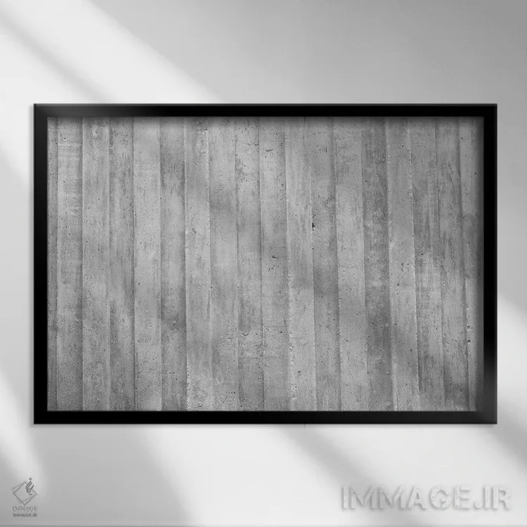 تابلو دیوار سنگی راهراه اثر هنر آنیتا و بلا - نمای قابدار مشکی