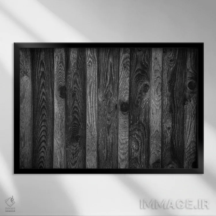 تابلو بافت چوب روستایی اثر هنر آنیتا و بلا - نمای قابدار مشکی