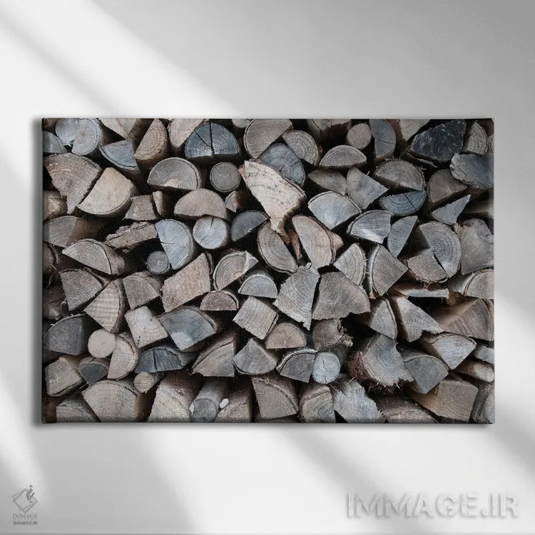 تابلو چوب روستایی دوم اثر هنر آنیتا و بلا - نمای روبهرو روی دیوار