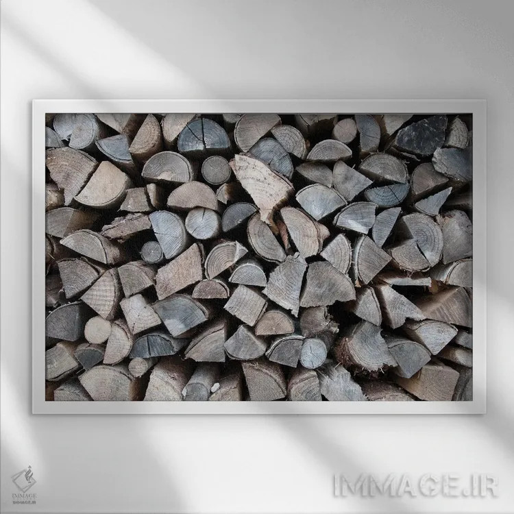 تابلو چوب روستایی دوم اثر هنر آنیتا و بلا - نمای قابدار سفید