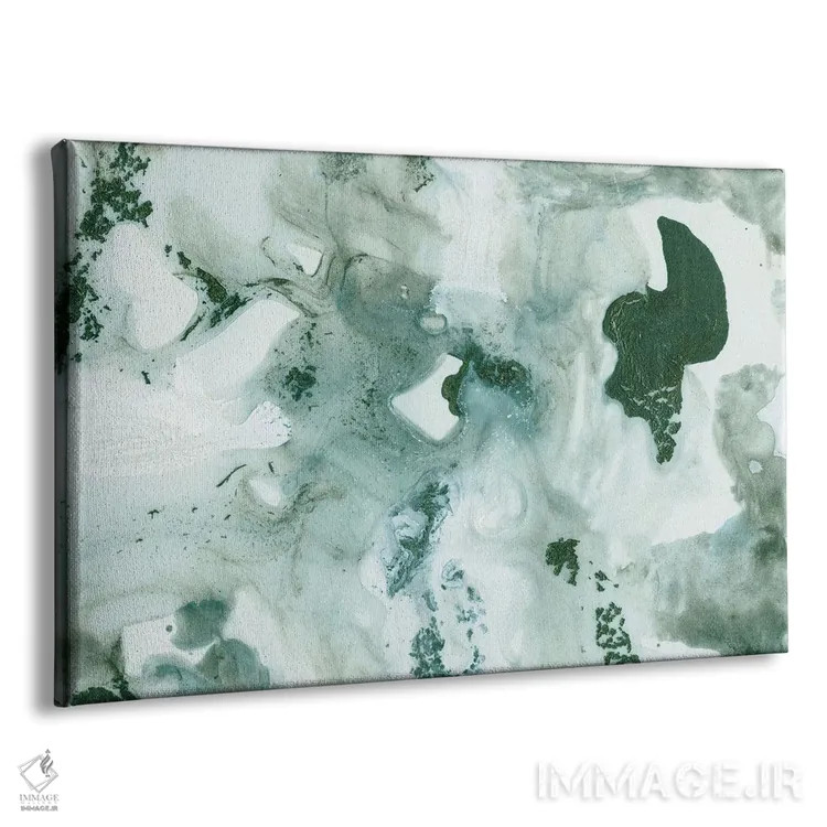 تابلو شکوه مرمر جوهر سبز تیره اثر هنر آنیتا و بلا - نمای پرسپکتیو محصول