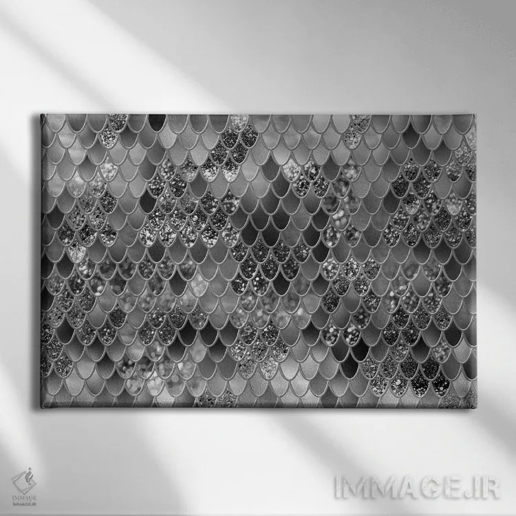 تابلو شکوه فلس پری دریایی ششم (درخشش مصنوعی) اثر هنر آنیتا و بلا - نمای روبهرو روی دیوار