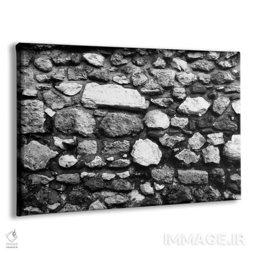 تابلو دیوار سنگی سیاه و سفید یک اثر هنر آنیتا و بلا - نمای پرسپکتیو محصول