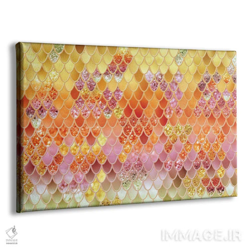 تابلو فلسهای درخشان پری دریایی تابستانی چهارم (درخشش مصنوعی) اثر هنر آنیتا و بلا - نمای پرسپکتیو محصول