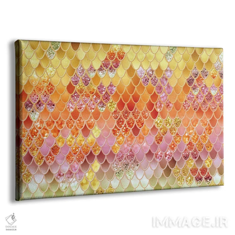 تابلو فلسهای درخشان پری دریایی تابستانی چهارم (درخشش مصنوعی) اثر هنر آنیتا و بلا - نمای پرسپکتیو محصول