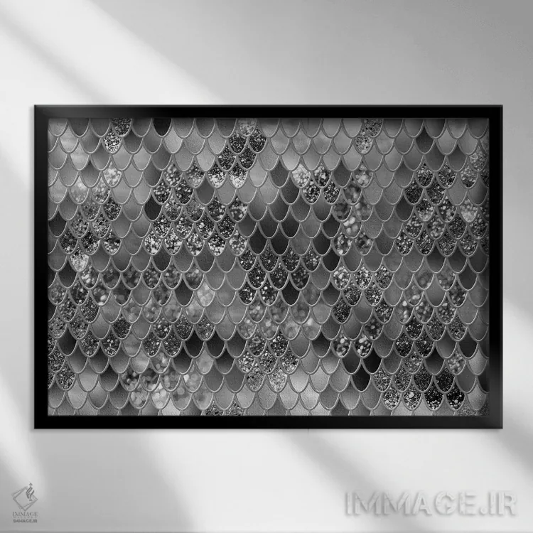 تابلو شکوه فلس پری دریایی ششم (درخشش مصنوعی) اثر هنر آنیتا و بلا - نمای قابدار مشکی