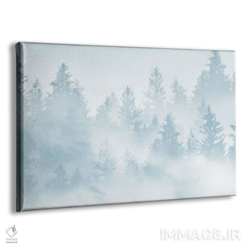تابلو رویای جنگل آبی ملایم اثر هنر آنیتا و بلا - نمای پرسپکتیو محصول